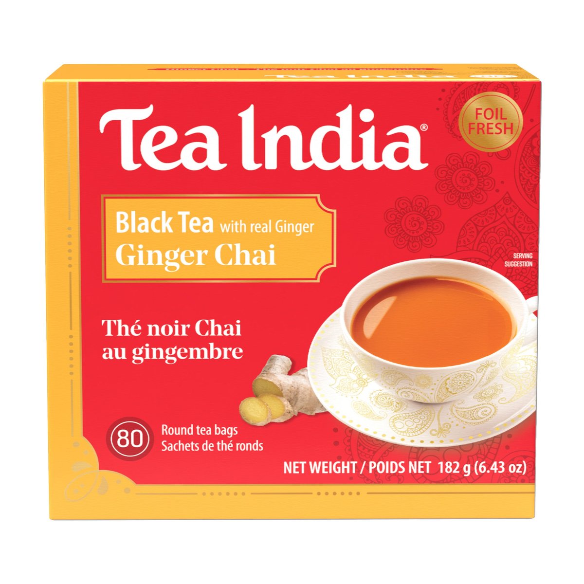 TEA INDIA GINGER TEA 80 BAG - Image 1