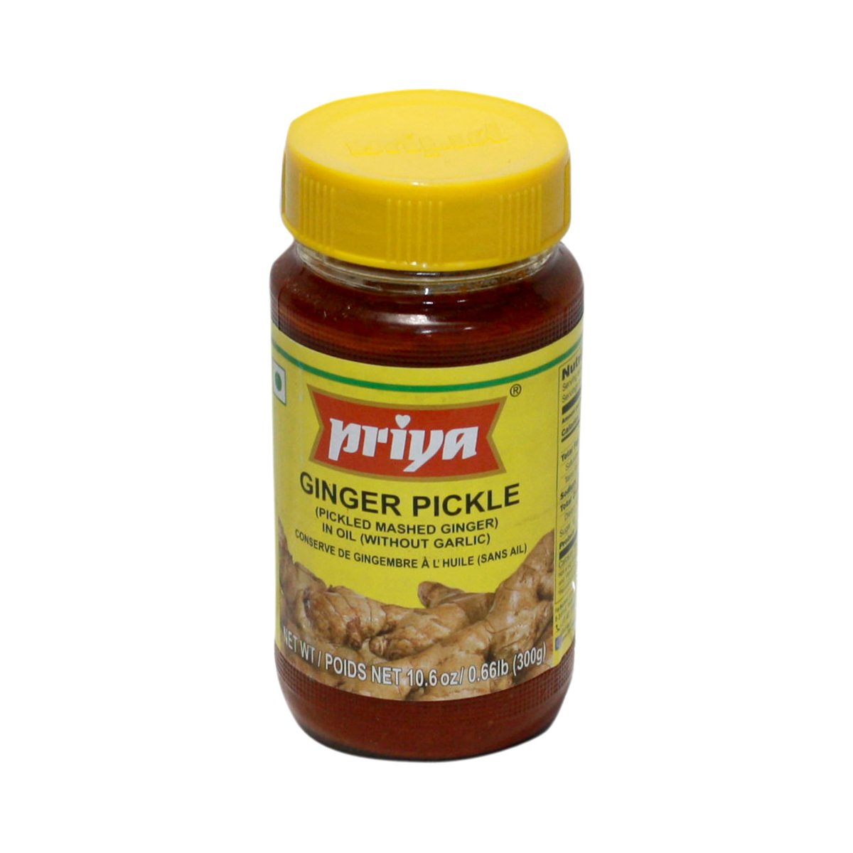 PRIYA GINGER PKL NO GARLIC 300GM - Image 1