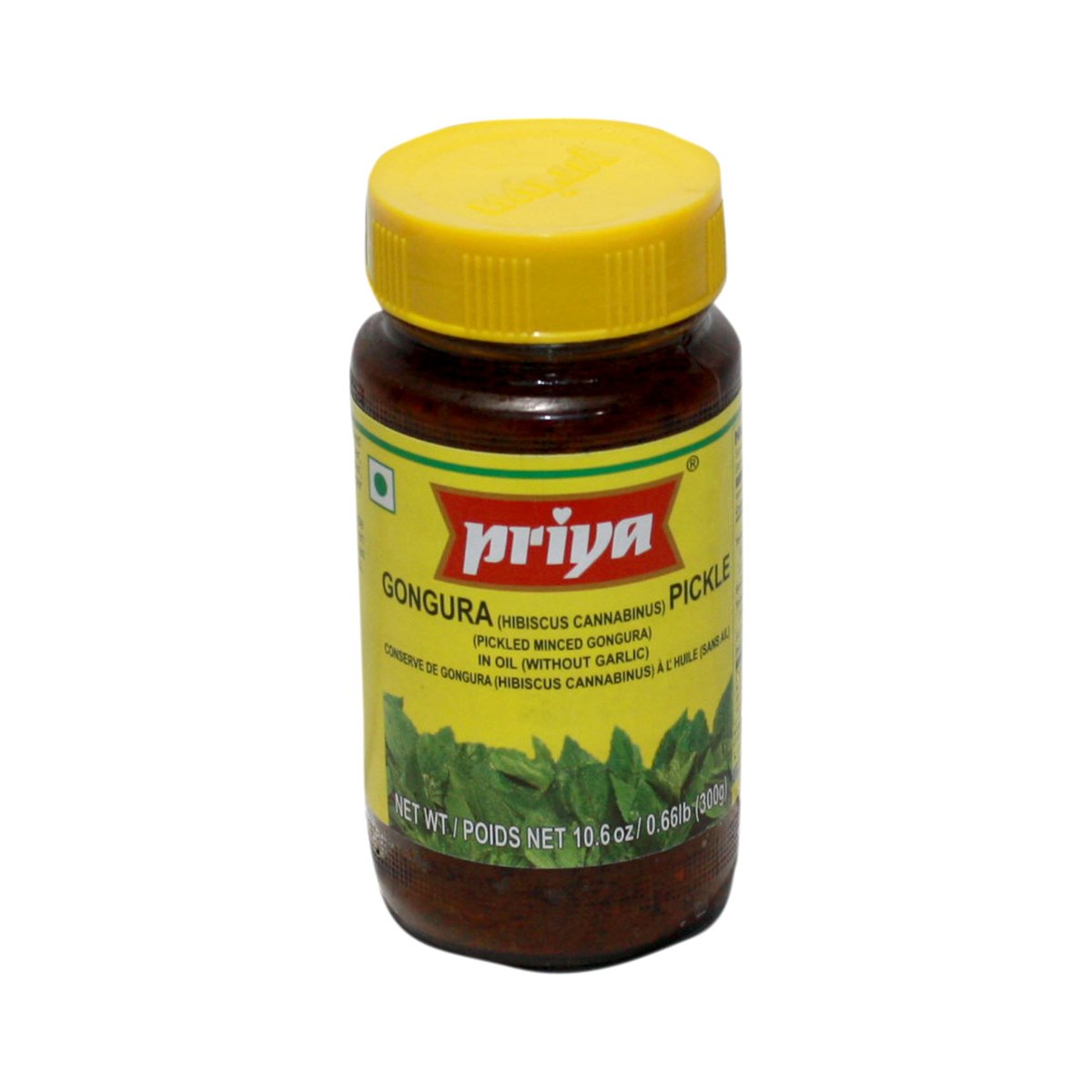 PRIYA GONGURA PICKLEW/O GARLIC 300G - Image 1