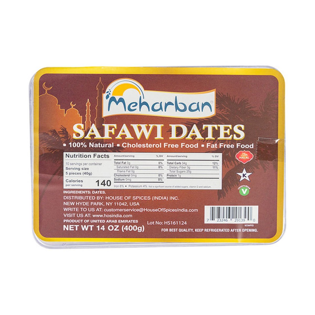 MEHARBAN SAFAWI DATES 14OZ - Image 1
