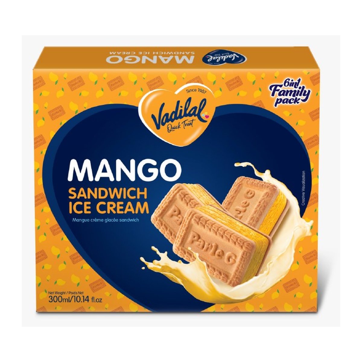 VADILAL CHOCOLATE SANDWICH ICE CREAM - Image 1