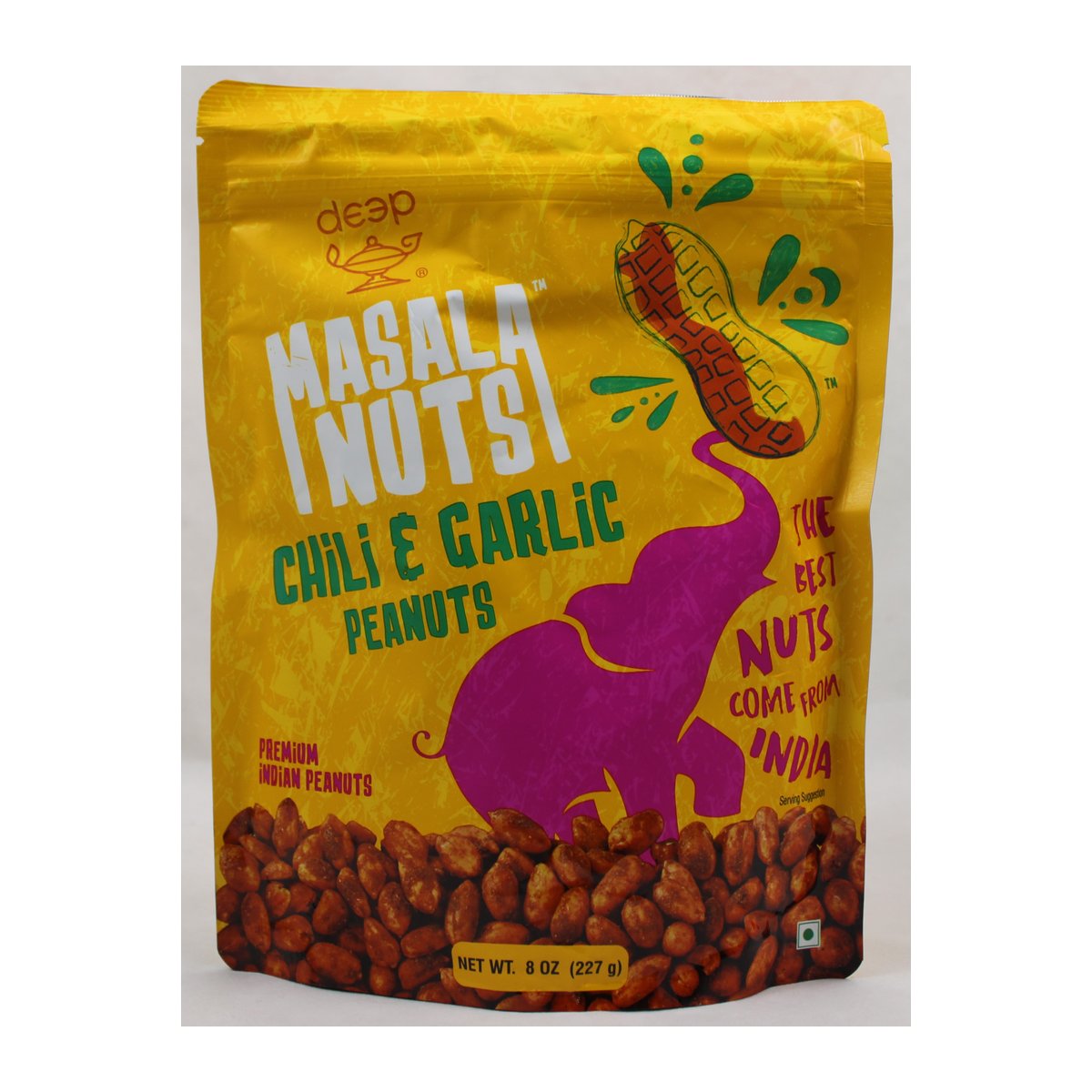 DEEP CHILI & GARLIC PEANUTS 8 OZ - Image 1