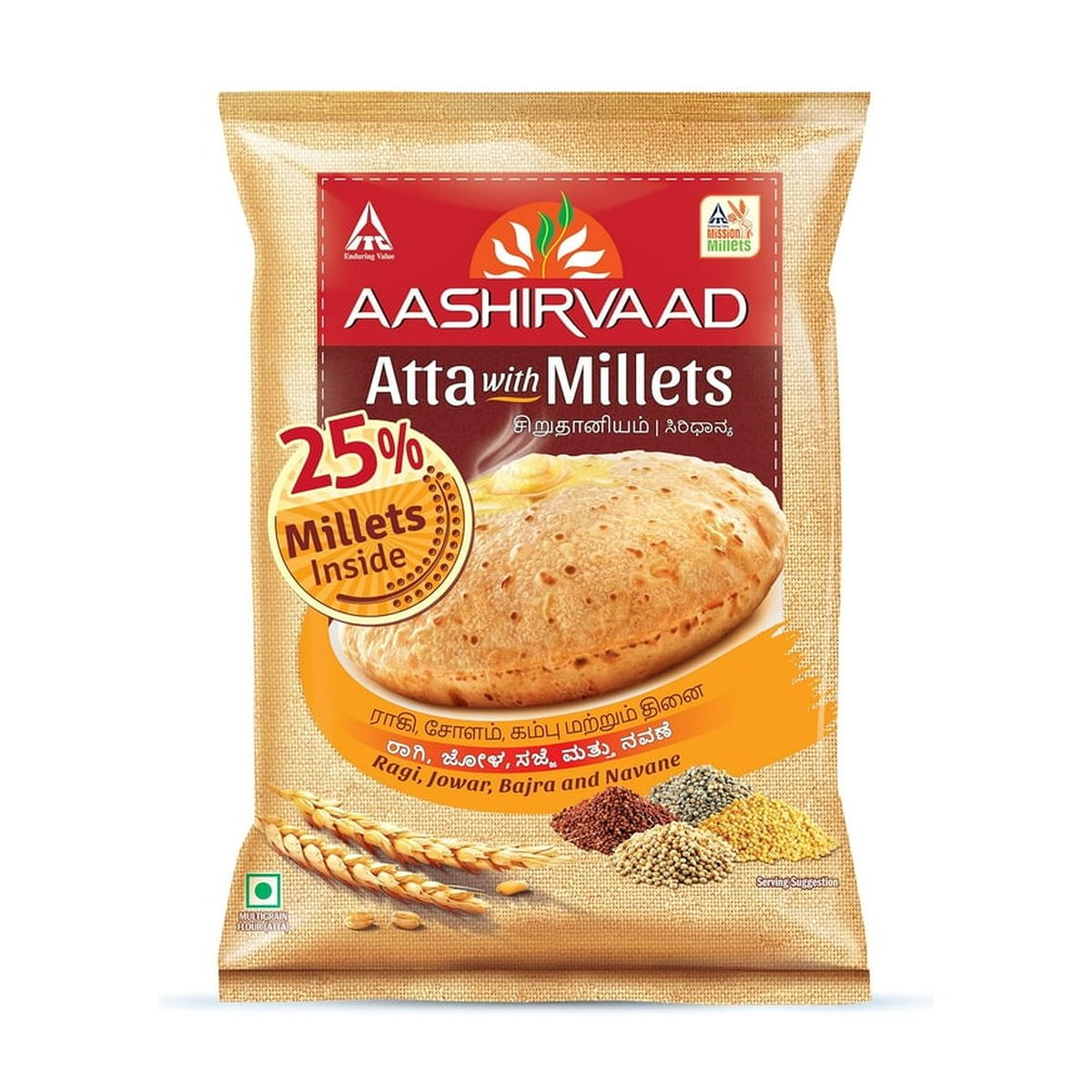 ASHIRVAAD ATTA WITH MILLETS 10LB - Image 1