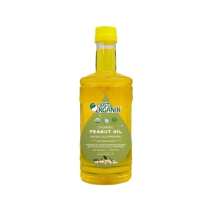 JUST ORG COLD PRESSED PEANUT OIL 1LTR