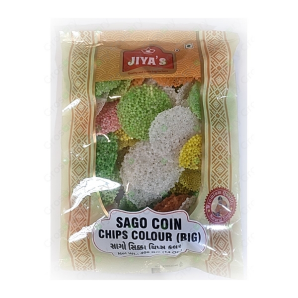 JIYA SAGO CHIPS WHITE 400GM
