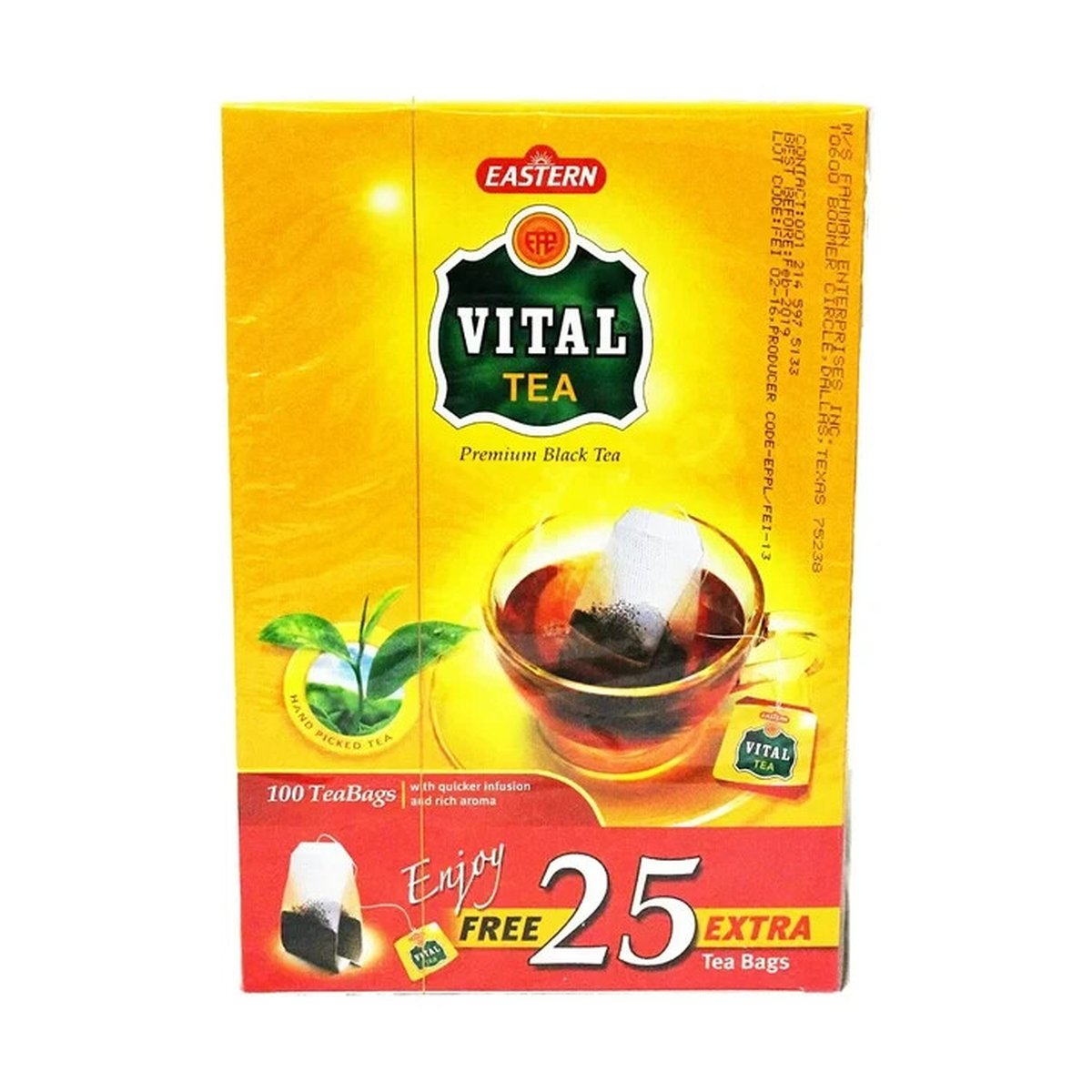VITAL TEA BAGS BIG  (125 BAG) - Image 1