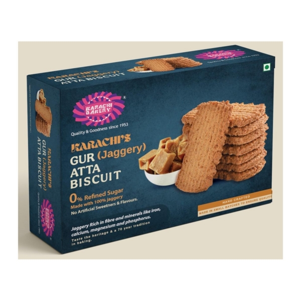 KARACHI GUR (JAGGERY) ATTA MILLET BISCUIT 300g