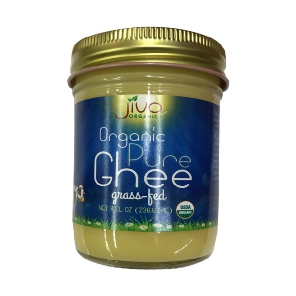 ORG GRASS FED GHEE 8 OZ JIVA