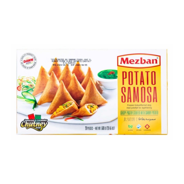 MEZBAN POTATO SAMOSA 556G 25GM 20PC