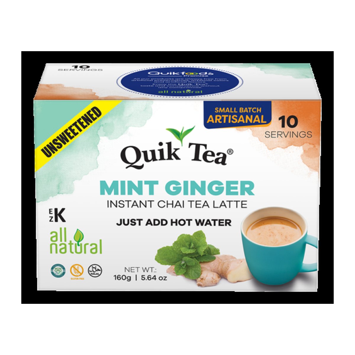 QUIK T MINT GINGER UNSWEET 5.64OZ - Image 1