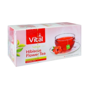 VITAL HIBISCUS FLOWER  GREEN TEA BAGS