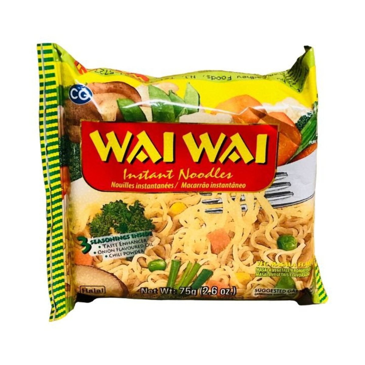WAI WAI VEG MASALA NOODLE 70GM - Image 1