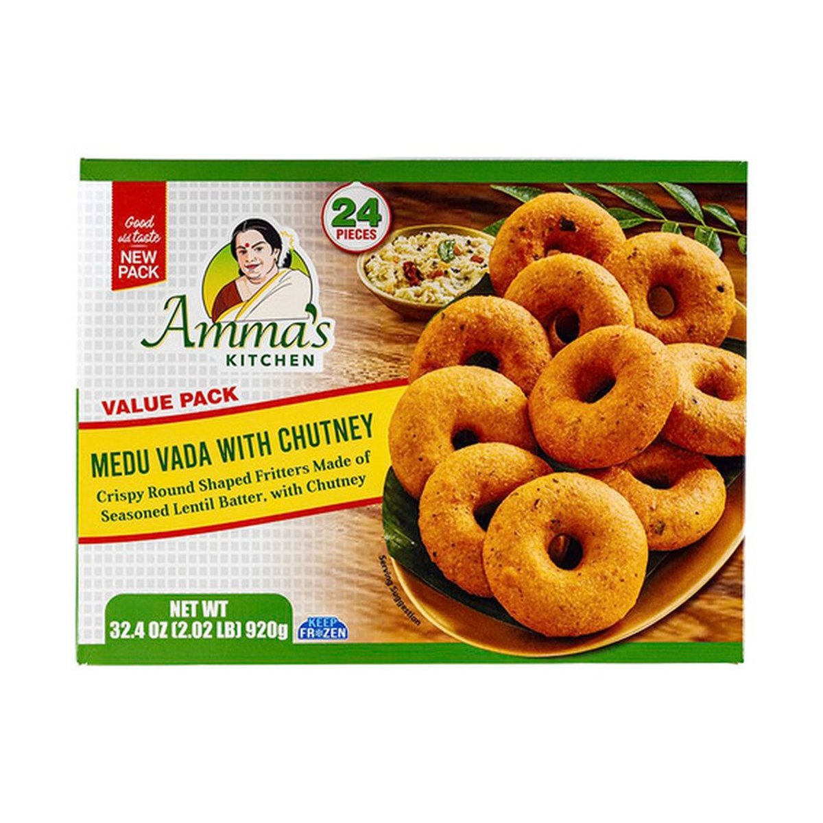 MEDU VADA  W CHUTNEY 1KG AMMA - Image 1